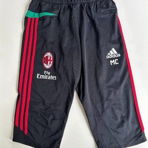 AC Milan 3/4 Training Pants Adidas Mens Small